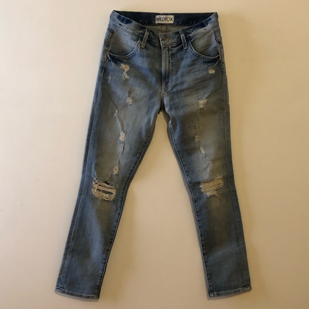 NWT Wildfox Women’s Slouch Slim Boyfriend Skinny Ankle Jeans